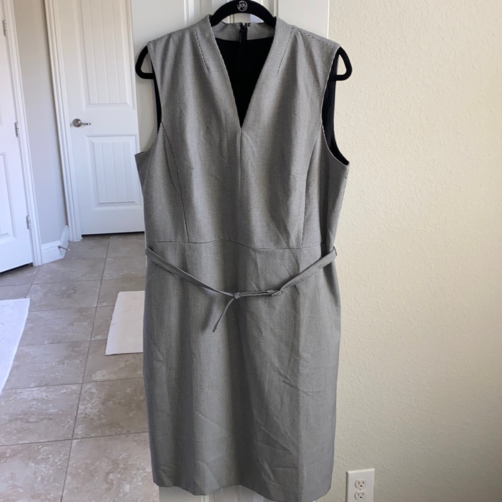 Ann Taylor • houndstooth suit dress, size 16. NWT